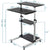 UpliftOffice.com Mount-It! Mobile Standing Desk/Height Adjustable Stand Up Computer Work Station | Rolling Presentation Cart with 27.5 Inch Wide Platform, Locking Wheels, MI-7972,MI-7970, desk,Mount-It!