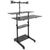 UpliftOffice.com Mount-It! Mobile Standing Desk/Height Adjustable Stand Up Computer Work Station | Rolling Presentation Cart with 27.5 Inch Wide Platform, Locking Wheels, MI-7972,MI-7970, Black with Dual Mount,desk,Mount-It!