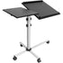 Mount-It! Rolling Laptop Tray and Projector Cart, Height Adjustable Presentation Cart with Wheels | Overbed Table with Tilting Tabletop, MI-7945