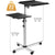 UpliftOffice.com Mount-It! Rolling Laptop Tray and Projector Cart, Height Adjustable Presentation Cart with Wheels | Overbed Table with Tilting Tabletop, MI-7945, desk,Mount-It!