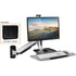 MI-7905 Sit-Stand Wall-Mount Adjustable-Height Computer Station w/ Articulating Monitor Mount, Keyboard Tray & CPU Holder