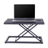 Lorell/Rocelco 19" Portable Desk Converter, Premium Compact Laptop Rising Workstation w/ Carry Bag, R PDRB, Black