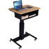 Lorell/Rocelco R MSD-28-BB 28" Height-Adjustable Mobile Student Standing Desk w/ Book Box Bundle