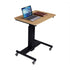 Lorell/Rocelco R MSD-28 28" Manual Height-Adjustable Mobile Student Standing Desk