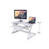 Lorell/Rocelco 32” Height Adjustable Standing Desk Converter, Dual Monitor Retractable Keyboard Tray Gas Spring,  R EADRW, R EADRT