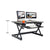 UpliftOffice.com Rocelco 32” Height-Adjustable Dual Monitor Standing Desk Converter | Retractable Keyboard Tray | R EADRB2, Black, Desk Riser,Rocelco