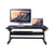 UpliftOffice.com Rocelco 37” Deluxe Height Adjustable Standing Desk Converter | Dual Monitor Gas Spring | Large Retractable Keyboard Tray | R DADRB, Black, desk,Rocelco