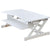 UpliftOffice.com Rocelco 37” Deluxe Height Adjustable Standing Desk Converter | Dual Monitor Riser | Gas Spring  | Large Retractable Keyboard Tray, R DADRW, White, desk,Rocelco