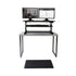 Lorell/Rocelco Black 37” Deluxe Height-Adjustable Standing Desk Converter w/ Anti Fatigue Mat BUNDLE, R DADRB-MAFM