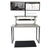 UpliftOffice.com Rocelco 37” Deluxe Height-Adjustable Standing Desk Converter w/ Anti Fatigue Mat BUNDLE, R DADRW-MAFM, White, Desk Riser Bundle,Rocelco