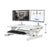 UpliftOffice.com Rocelco 37” Deluxe Height-Adjustable Standing Desk Converter w/ Anti Fatigue Mat BUNDLE, R DADRW-MAFM, White, Desk Riser Bundle,Rocelco