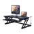 UpliftOffice.com Rocelco 37” Deluxe Height-Adjustable Standing Desk Converter, Dual-Monitor Mount and Anti-Fatigue Mat BUNDLE, R DADRB-DM2-MAFM, Desk Riser Bundle,Rocelco