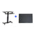 Rocelco 40” Mobile Standing Desk Anti-Fatigue Mat MSD-40-MAFM UpliftOffice.com