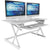 UpliftOffice.com Rocelco 40” Height-Adjustable Standing Desk Converter, Dual Monitor Riser, Gas Spring,Retractable Keyboard Tray, R DADRB-40/DADRW-40/DADRT-40, White,Desk Riser,Rocelco