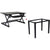 UpliftOffice.com Rocelco Black 40” Large Height Adjustable Standing Desk BUNDLE |  Dual Monitor Riser | Deluxe Floor Stand, R DADRB-40-FS, Desk Riser Bundle,Rocelco