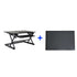 Lorell/Rocelco 40” Large Height-Adjustable Standing Desk Converter w/ Anti-Fatigue Mat BUNDLE | R DADRB-40-MAFM, Black