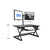 UpliftOffice.com Rocelco 40” Large Height-Adjustable Standing Desk Converter w/ Anti-Fatigue Mat BUNDLE | R DADRB-40-MAFM, Black, Desk Riser Bundle,Rocelco