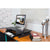 UpliftOffice.com Rocelco 40” Large Height-Adjustable Standing Desk Converter w/ Anti-Fatigue Mat BUNDLE | R DADRB-40-MAFM, Black, Desk Riser Bundle,Rocelco