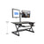 UpliftOffice.com Rocelco 40” Large Height-Adjustable Standing Desk Converter with Dual Monitor Mount BUNDLE, R DADRB-40-DM2,R DADRT-40-DM2, Black,Desk Riser,Rocelco