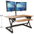 UpliftOffice.com Rocelco 40” Large Height-Adjustable Standing Desk Converter with Dual Monitor Mount BUNDLE, R DADRB-40-DM2,R DADRT-40-DM2, Teak/Black,Desk Riser,Rocelco