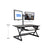 UpliftOffice.com Rocelco 40” Lg. Height-Adjustable Standing Desk Converter | Dual Monitor Riser | Gas Spring | Retractable Keyboard Tray | R DADRB-40, Black, desk,Rocelco