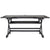 UpmostOffice.com Rocelco 46” Black Large Height-Adjustable Standing Desk Converter w/ Retractable Keyboard Tray, R DADRB-46, Desk Riser,Rocelco