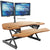UpliftOffice.com Rocelco 46” Height Adjustable Corner Standing Desk Converter |Dual Monitor Riser | Gas Spring Assist | Large Keyboard Tray | R CADRB-46, R CADRT-46, Teak Wood Grain,desk,Rocelco