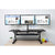 UpmostOffice.com Rocelco 46” Black Large Height-Adjustable Standing Desk Converter w/ Retractable Keyboard Tray, R DADRB-46, Desk Riser,Rocelco