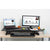 UpliftOffice.com Rocelco 46” Black Large Height-Adjustable Standing Desk Converter w/ Retractable Keyboard Tray, R DADRB-46, Desk Riser,Rocelco