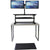 UpliftOffice.com Rocelco Deluxe Height-Adjustable Standing Desk Converter, Dual-Monitor Mount and Anti-Fatigue Mat BUNDLE, R DADRB-DM2-MAF, R DADRB-DM2-MAFM, 37.5
