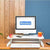 UpliftOffice.com Rocelco EADR Ergonomic Adjustable Desk Riser, white,Desk Riser,Rocelco