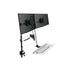 Lorell/Rocelco Ergonomic Floating Desk with Double Monitor Arm, R EFD-EFD2