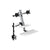 UpliftOffice.com Rocelco Dual-Monitor Ergonomic Floating Desk with Arm & Tray, R EFD-EFD2-EFDT, desk,Rocelco