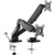 UpliftOffice.com Rocelco Premium Height Adjustable Double Monitor Arm Pneumatic Motion Assist Desk Mount Fits 13