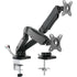 Lorell/Rocelco Premium Height Adjustable Double Monitor Arm Pneumatic Motion Assist Desk Mount Fits 13" - 27" LCD-LED Dual Screens up to 14.3 lbs Universal VESA Computer Stand, R MA2