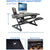 UpliftOffice.com Rocelco R CADRB-46 Black Corner Standing Desk Converter, Gas Spring Assist, Large Keyboard Tray, Desk Riser,Rocelco