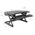 UpliftOffice.com Rocelco R CADRB-46 Black Corner Standing Desk Converter, Gas Spring Assist, Large Keyboard Tray, Desk Riser,Rocelco