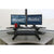 UpliftOffice.com Rocelco R CADRB-46 Black Corner Standing Desk Converter, Gas Spring Assist, Large Keyboard Tray, Desk Riser,Rocelco