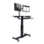 UpliftOffice.com Rocelco R MSD-40 Black 40” Height-Adjustable Mobile Standing Desk | Dual Monitor Keyboard Tray Gas Spring Assist R MSD-40, desk,Rocelco