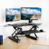 VIVO Black Deluxe Corner Height-Adjustable Standing Desk  Monitor Riser, DESK-V000DC