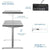UpliftOffice.com VIVO Electric 43”x24” Standing Desk, Black TableTop White Frame,  DESK-KIT-1W4B, desk,VIVO
