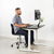 UpliftOffice.com VIVO Electric 43”x24” Standing Desk, Black TableTop White Frame,  DESK-KIT-1W4B, desk,VIVO