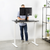 UpliftOffice.com VIVO Electric 43”x24” Standing Desk, Black TableTop White Frame,  DESK-KIT-1W4B, desk,VIVO