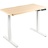VIVO DESK-KIT-1W4C Electric 43” x 24” Standing Desk, Light Wood Top, White Frame