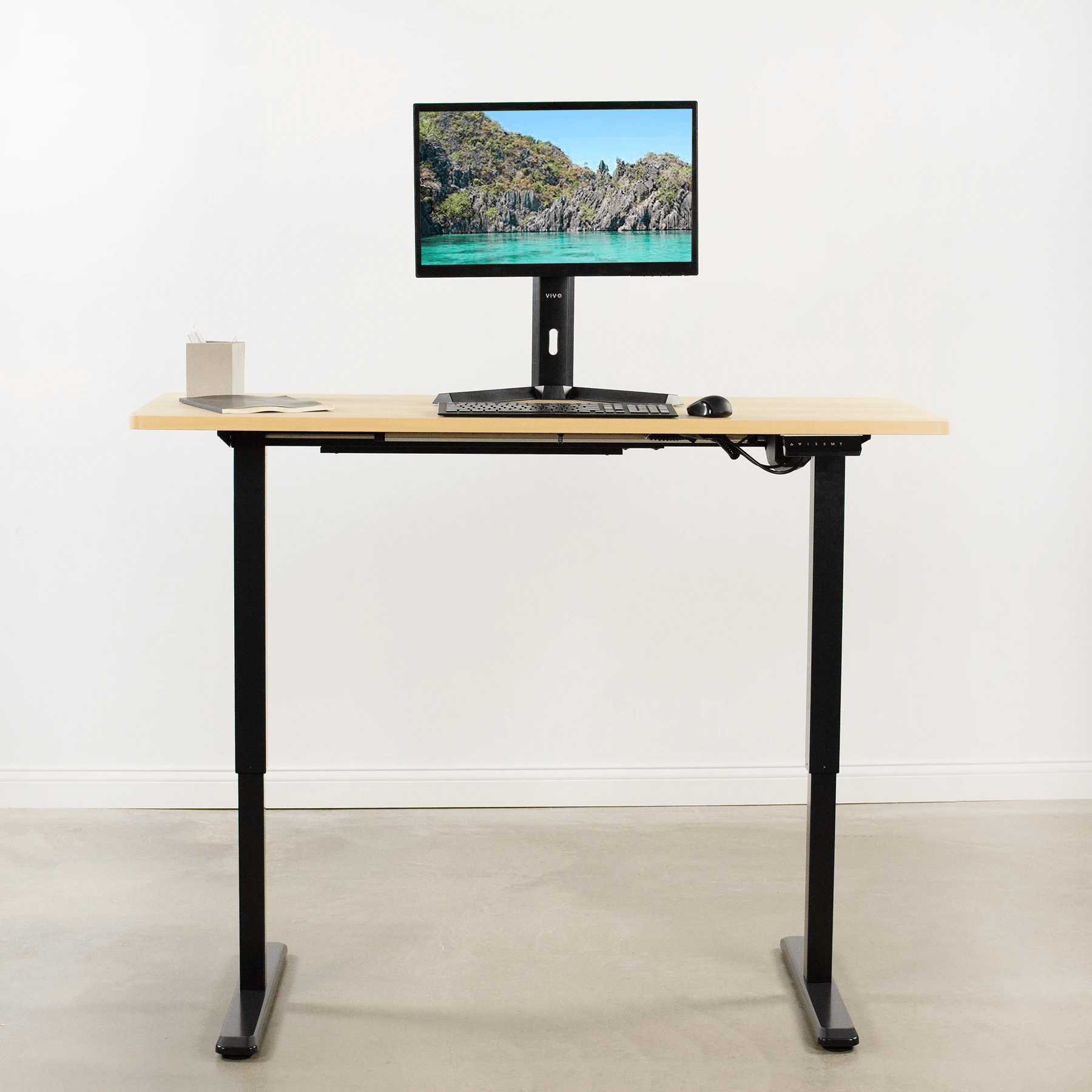VIVO Electric 60” x 24” Standing Desk DESK-KIT-1B6C, Light Wood