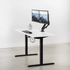 VIVO Electric 60” x 24” Standing Desk w/ White Tabletop Black Frame, DESK-KIT-1B6W