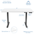 UpliftOffice.com VIVO Electric 60” x 24” Standing Desk w/ White Tabletop Black Frame, DESK-KIT-1B6W, desk,VIVO