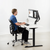 UpliftOffice.com VIVO Electric 60” x 24” Standing Desk w/ White Tabletop Black Frame, DESK-KIT-1B6W, desk,VIVO