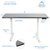 UpliftOffice.com VIVO Electric 60” x 24”  Black Tabletop White Frame Standing Desk w/ Memory Pad, DESK-KIT-1W6B, desk,VIVO