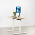 VIVO Electric 60” x 24” Standing Desk Light Wood Top White Frame w/ Memory Pad, DESK-KIT-1W6C